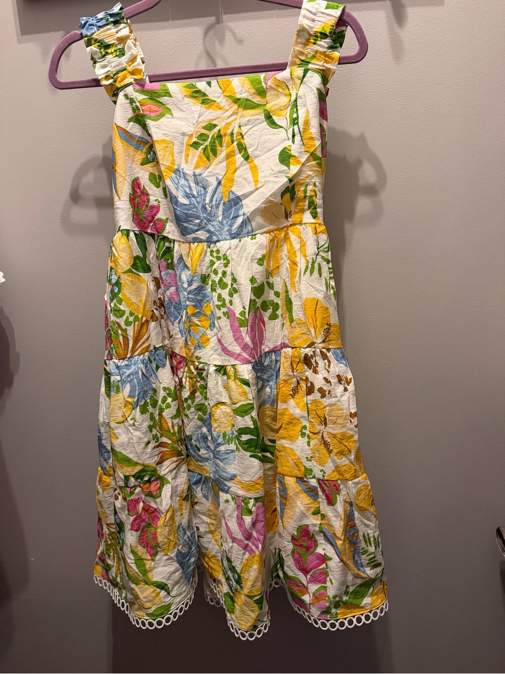 GRACE + KARAMA Floral Mini Dress Yellow Multicolor Size Small NEW WITH TAGS